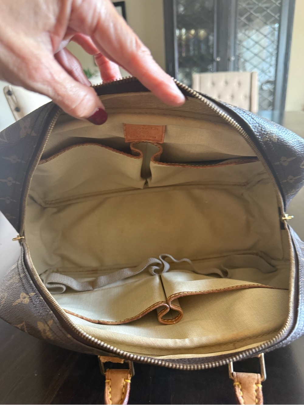 Vintage Louis Vuitton Monogram Canvas Brown and Tan Toiletry Bag - Picture 7 of 13